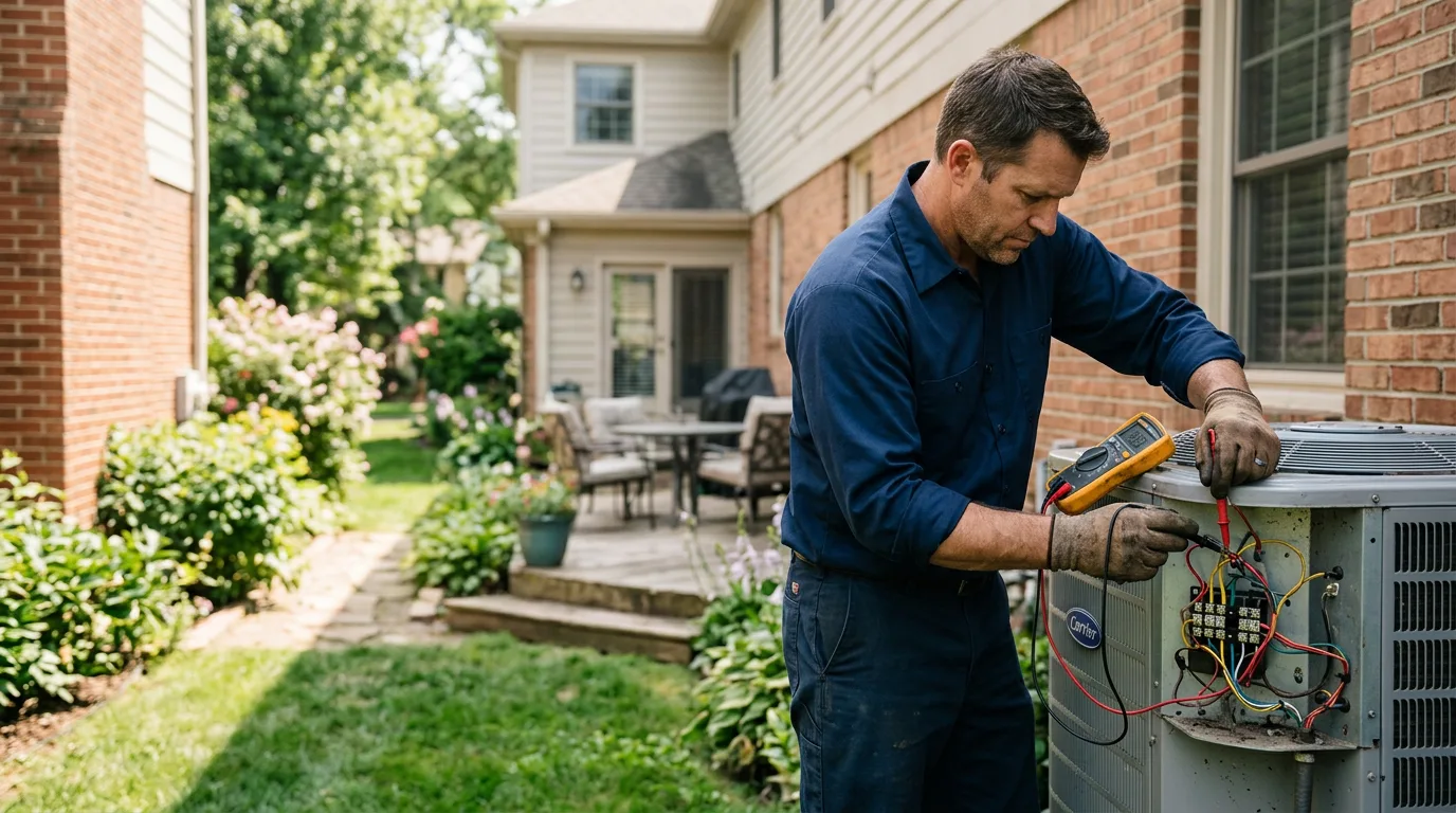 HVAC technician working near Dover, OK
